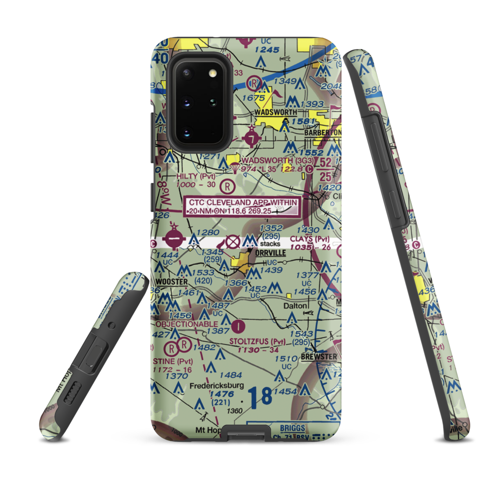Markley Farm Airport (OH24) VFR Sectional Samsung Phone Case Samsung Galaxy S20 Plus model shown
