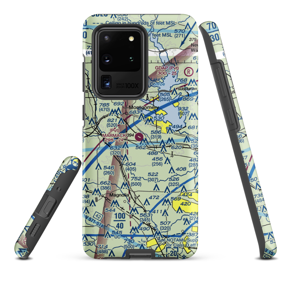 Marmack Airport (TE85) VFR Sectional Samsung Phone Case Samsung Galaxy S20 Ultra model shown