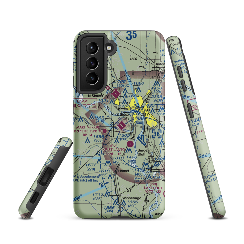 Martin Field (7K8) VFR Sectional Samsung Phone Case Samsung Galaxy S21 model shown
