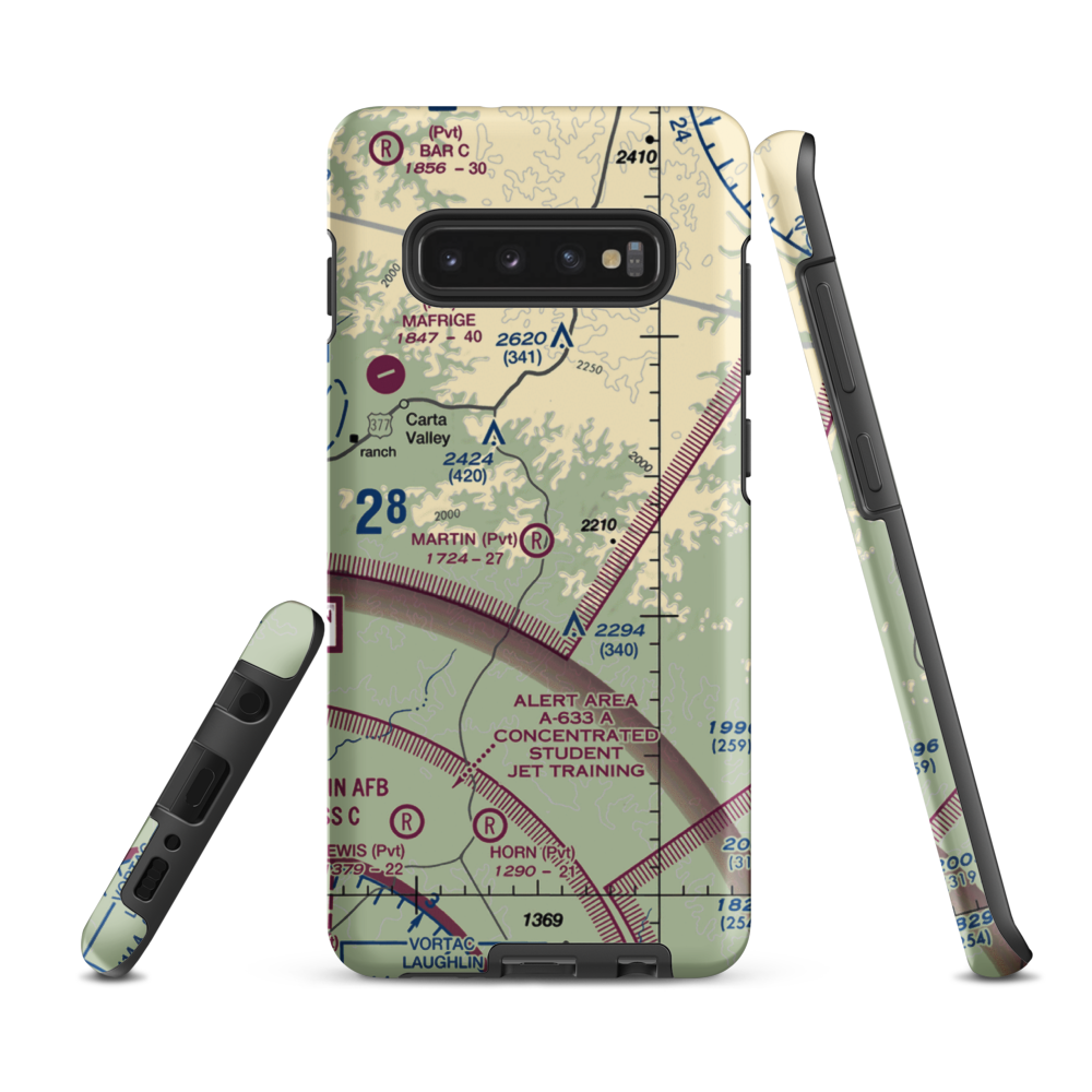 Martin Ranch Airport (65TS) VFR Sectional Samsung Phone Case Samsung Galaxy S10e model shown