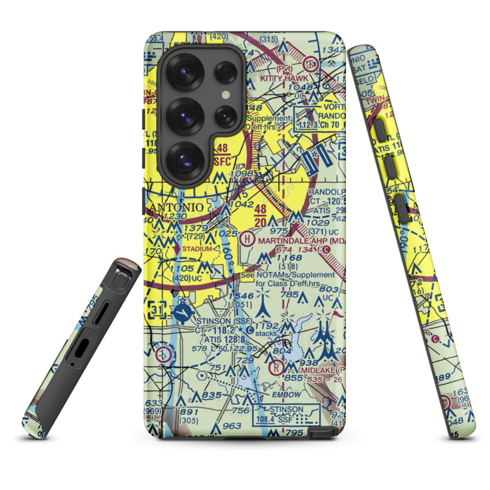Martindale Army Heliport (MDA) VFR Sectional Samsung Phone Case Samsung Galaxy S25 Ultra model shown