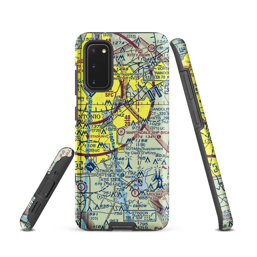 Martindale Army Heliport (MDA) VFR Sectional Samsung Phone Case Samsung Galaxy S20 model shown