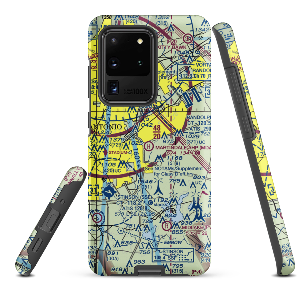 Martindale Army Heliport (MDA) VFR Sectional Samsung Phone Case Samsung Galaxy S20 Ultra model shown