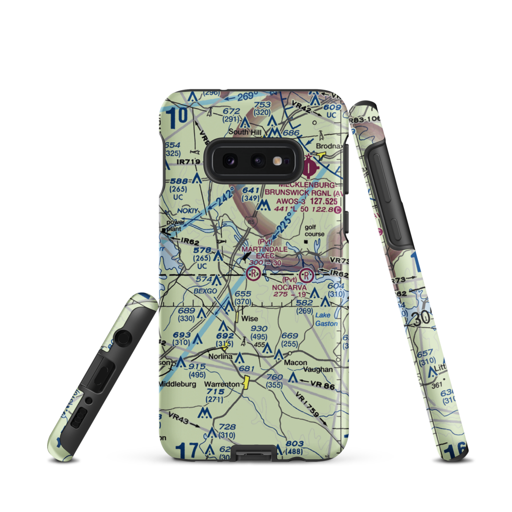 Martindale Executive Airpark (70NC) VFR Sectional Samsung Phone Case Samsung Galaxy S10e model shown