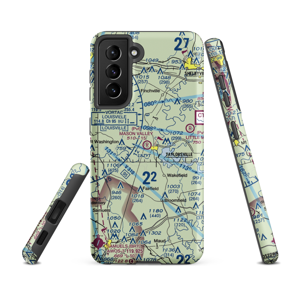 Mason Valley Airport (3KY3) VFR Sectional Samsung Phone Case Samsung Galaxy S21 Ultra model shown