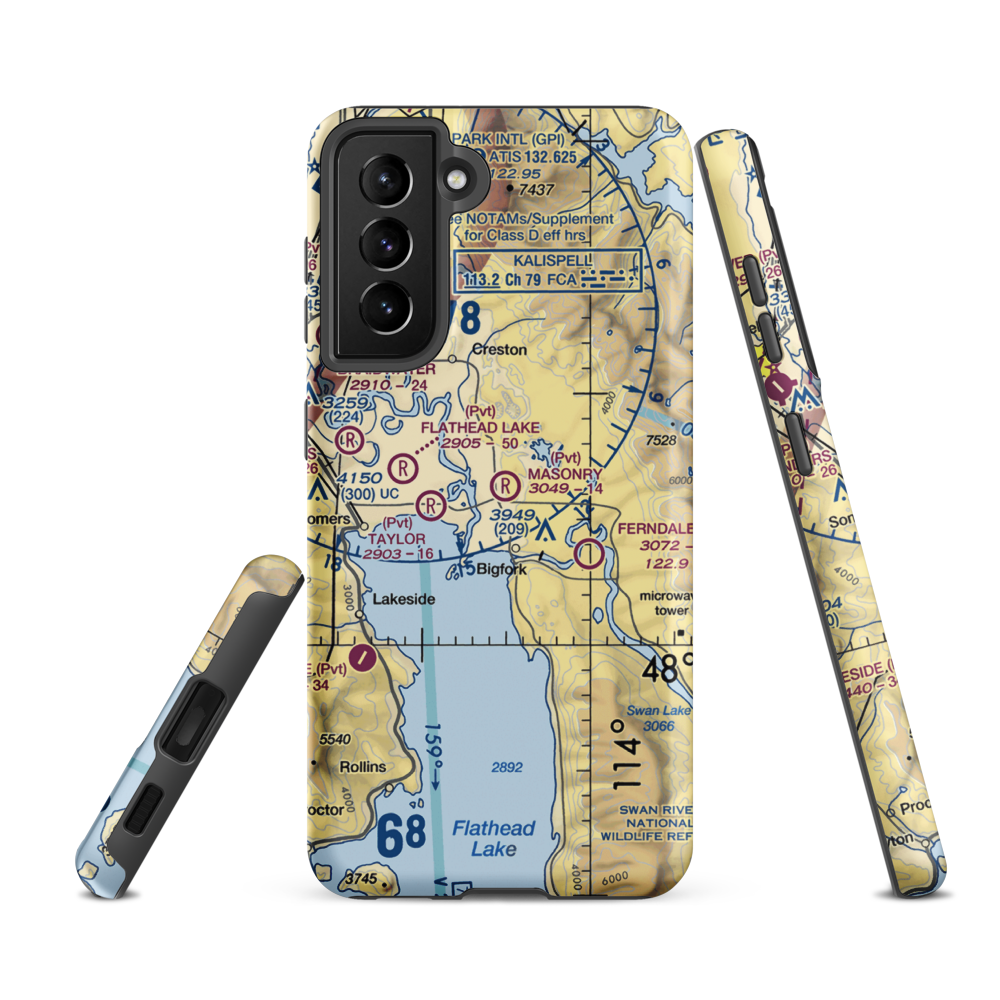 Masonry Field (93MT) VFR Sectional Samsung Phone Case Samsung Galaxy S21 FE model shown