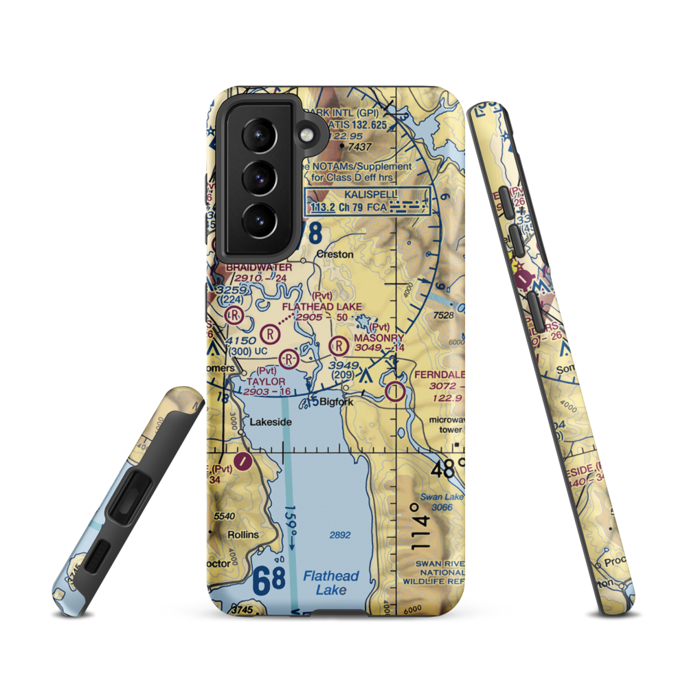 Masonry Field (93MT) VFR Sectional Samsung Phone Case Samsung Galaxy S21 model shown