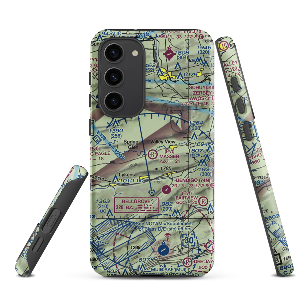 Masser Field (67PN) VFR Sectional Samsung Phone Case Samsung Galaxy S23 Plus model shown