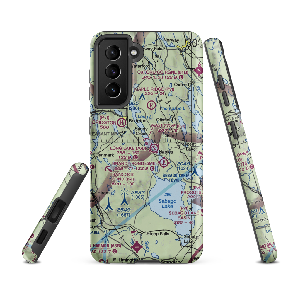 Mast Cove Seaplane Base (3ME8) VFR Sectional Samsung Phone Case Samsung Galaxy S21 Ultra model shown