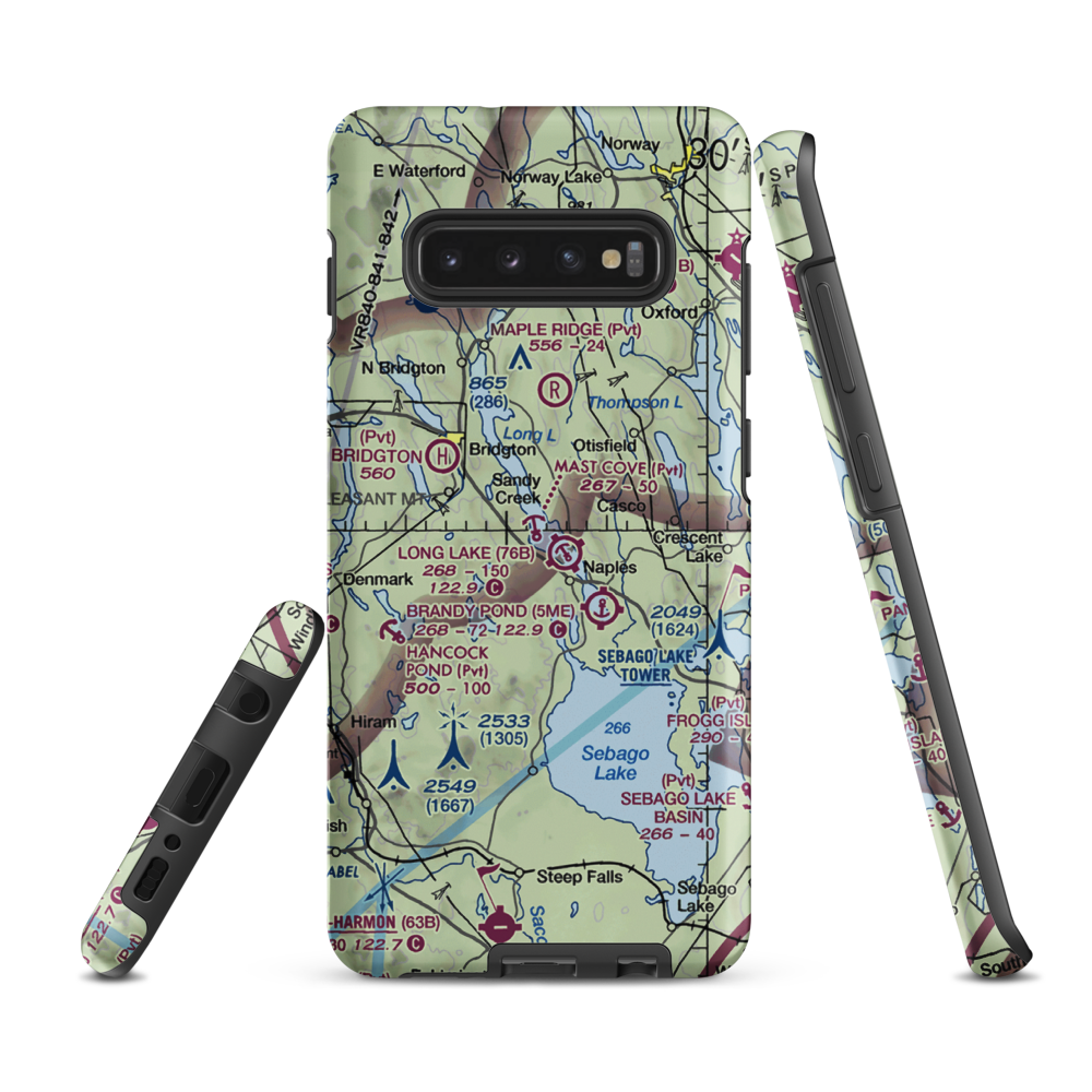 Mast Cove Seaplane Base (3ME8) VFR Sectional Samsung Phone Case Samsung Galaxy S10 Plus model shown