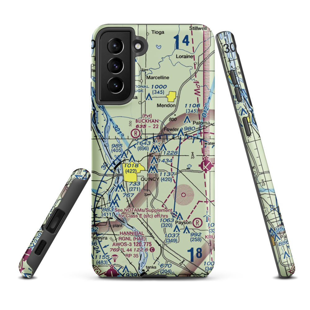 Mast Field (IS45) VFR Sectional Samsung Phone Case Samsung Galaxy S21 FE model shown