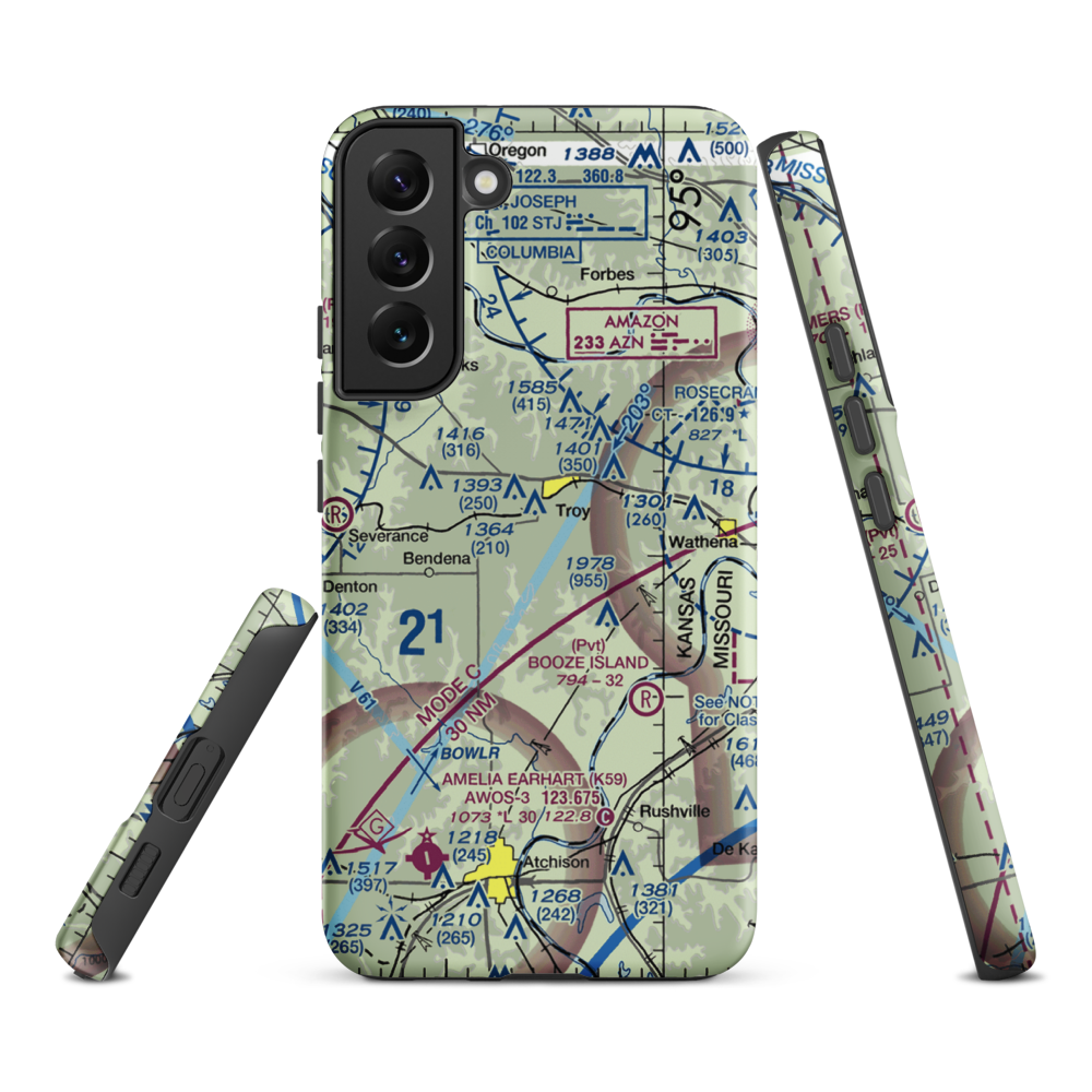 Masters Field (61KS) VFR Sectional Samsung Phone Case Samsung Galaxy S22 Plus model shown