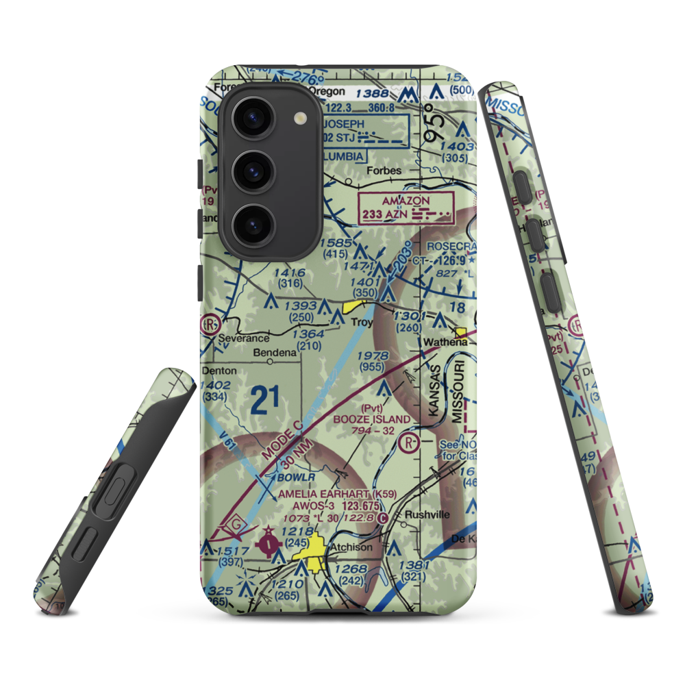 Masters Field (61KS) VFR Sectional Samsung Phone Case Samsung Galaxy S23 Plus model shown