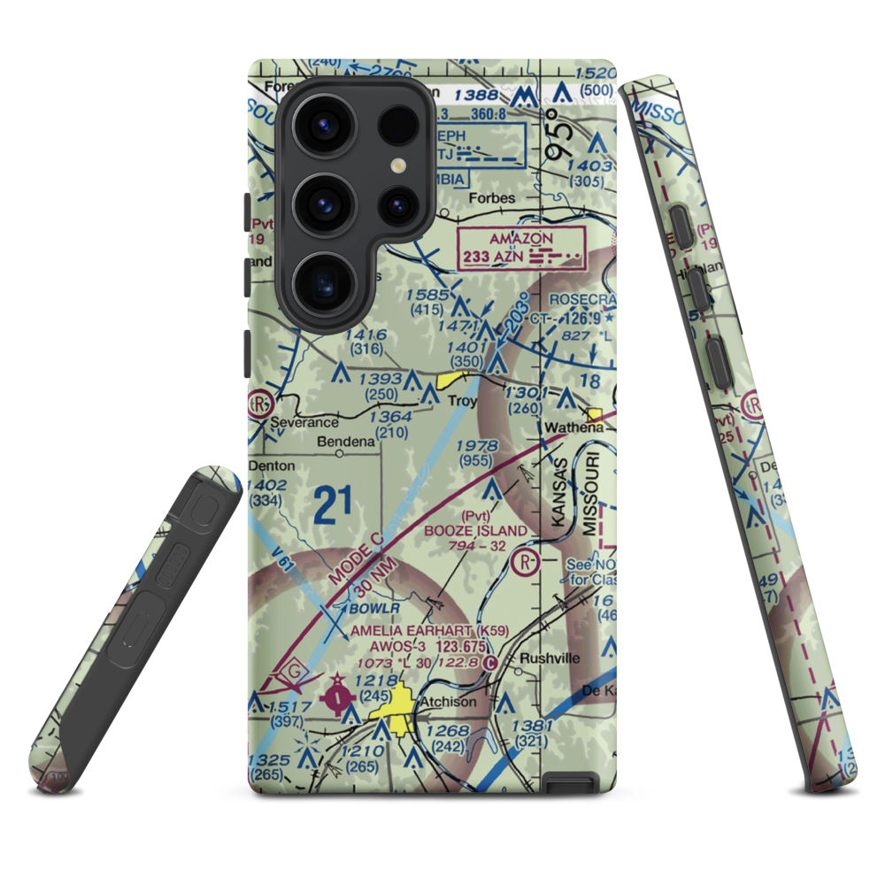 Masters Field (61KS) VFR Sectional Samsung Phone Case Samsung Galaxy S23 Ultra model shown