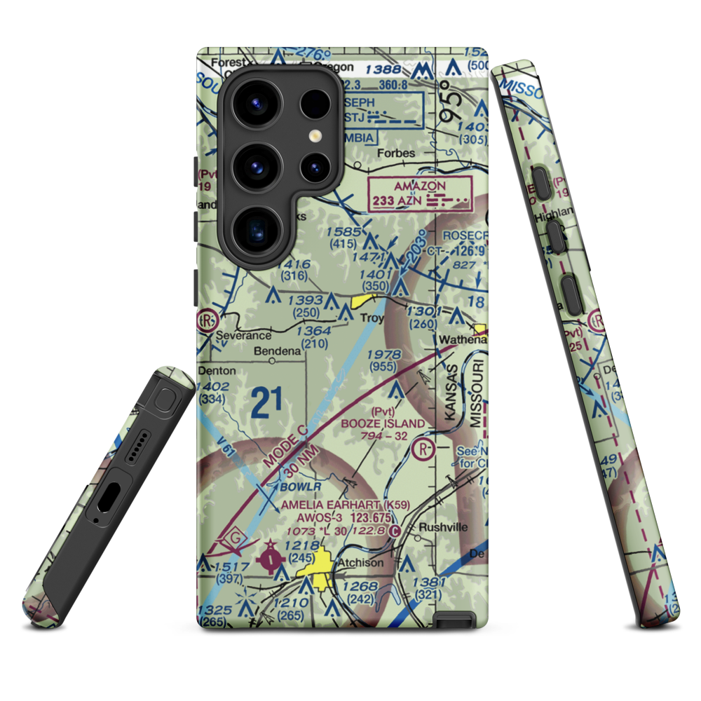 Masters Field (61KS) VFR Sectional Samsung Phone Case Samsung Galaxy S24 Ultra model shown