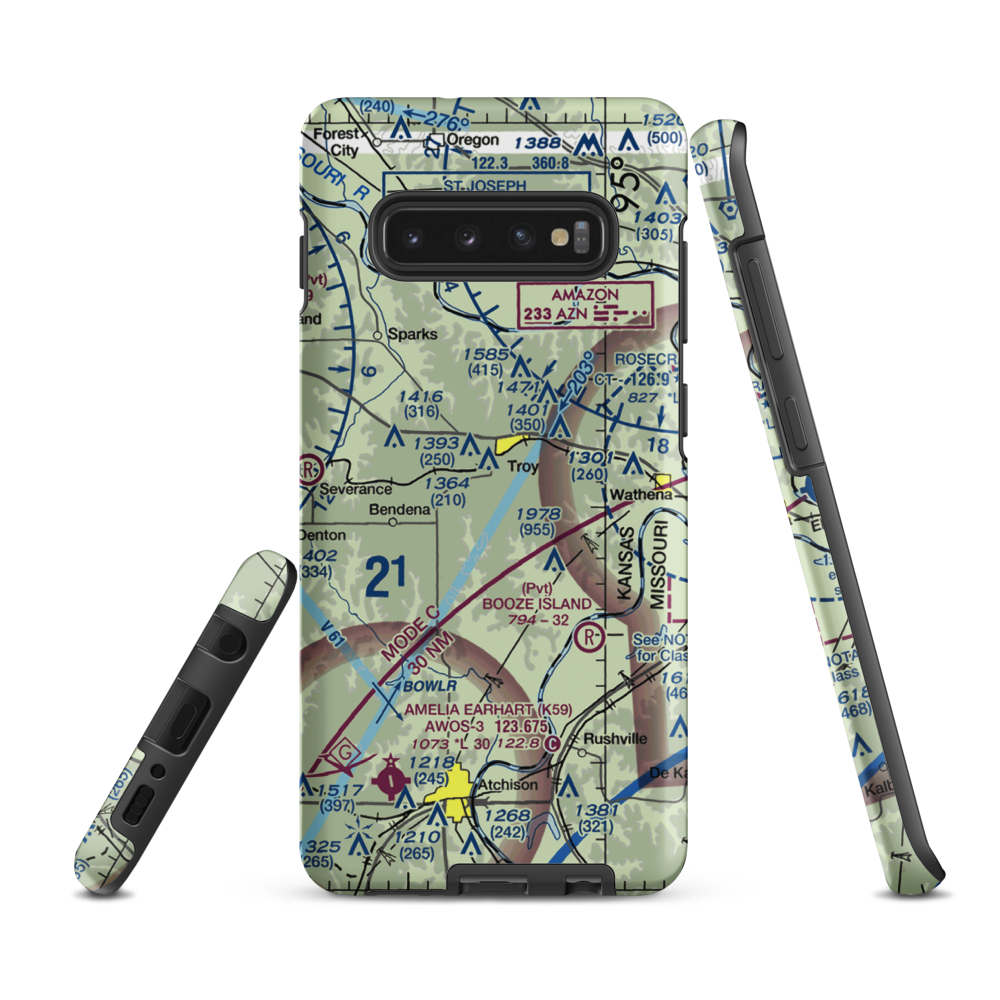 Masters Field (61KS) VFR Sectional Samsung Phone Case Samsung Galaxy S10 Plus model shown