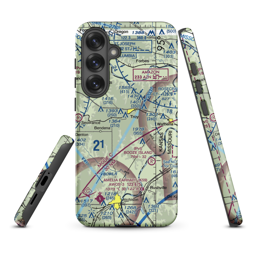 Masters Field (61KS) VFR Sectional Samsung Phone Case Samsung Galaxy S25 Plus model shown