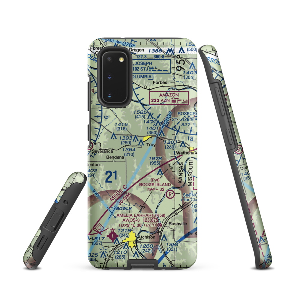 Masters Field (61KS) VFR Sectional Samsung Phone Case Samsung Galaxy S20 model shown