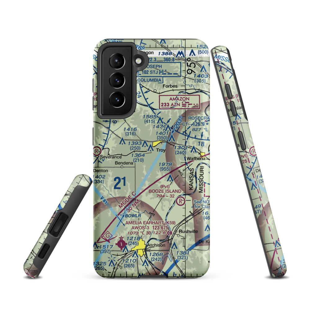 Masters Field (61KS) VFR Sectional Samsung Phone Case Samsung Galaxy S21 model shown