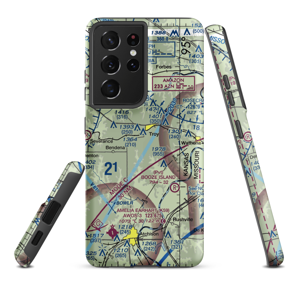 Masters Field (61KS) VFR Sectional Samsung Phone Case Samsung Galaxy S21 Ultra model shown