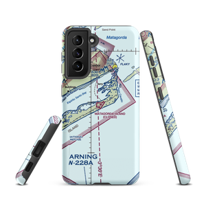 Matagorda Island Air Force Base (MGI) VFR Sectional Samsung Phone Case