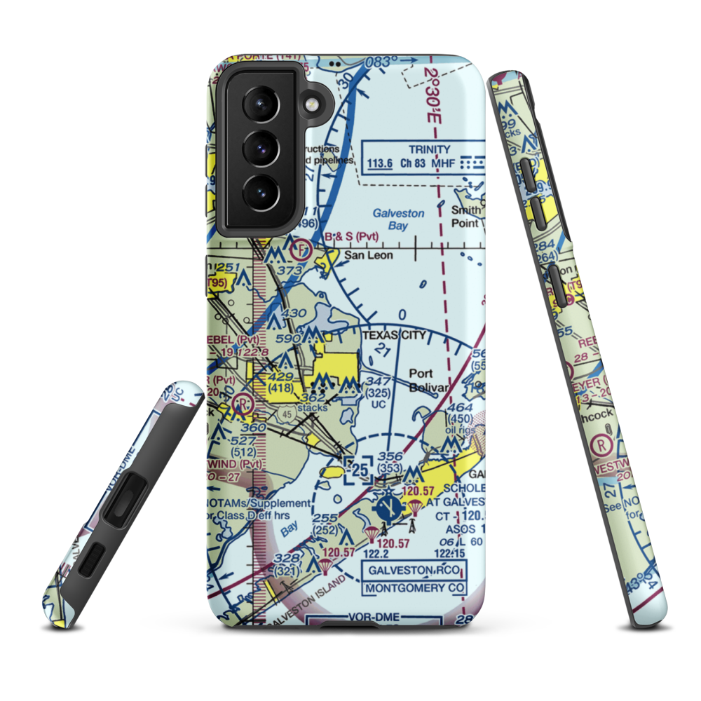 Matt Doyle Airpark (55TE) VFR Sectional Samsung Phone Case Samsung Galaxy S21 Plus model shown