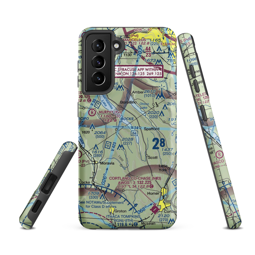 Maus Marineland Seaplane Base (NK0) VFR Sectional Samsung Phone Case Samsung Galaxy S21 FE model shown