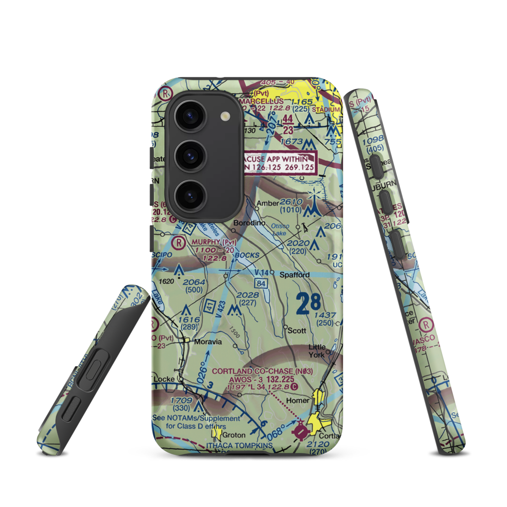 Maus Marineland Seaplane Base (NK0) VFR Sectional Samsung Phone Case Samsung Galaxy S23 model shown