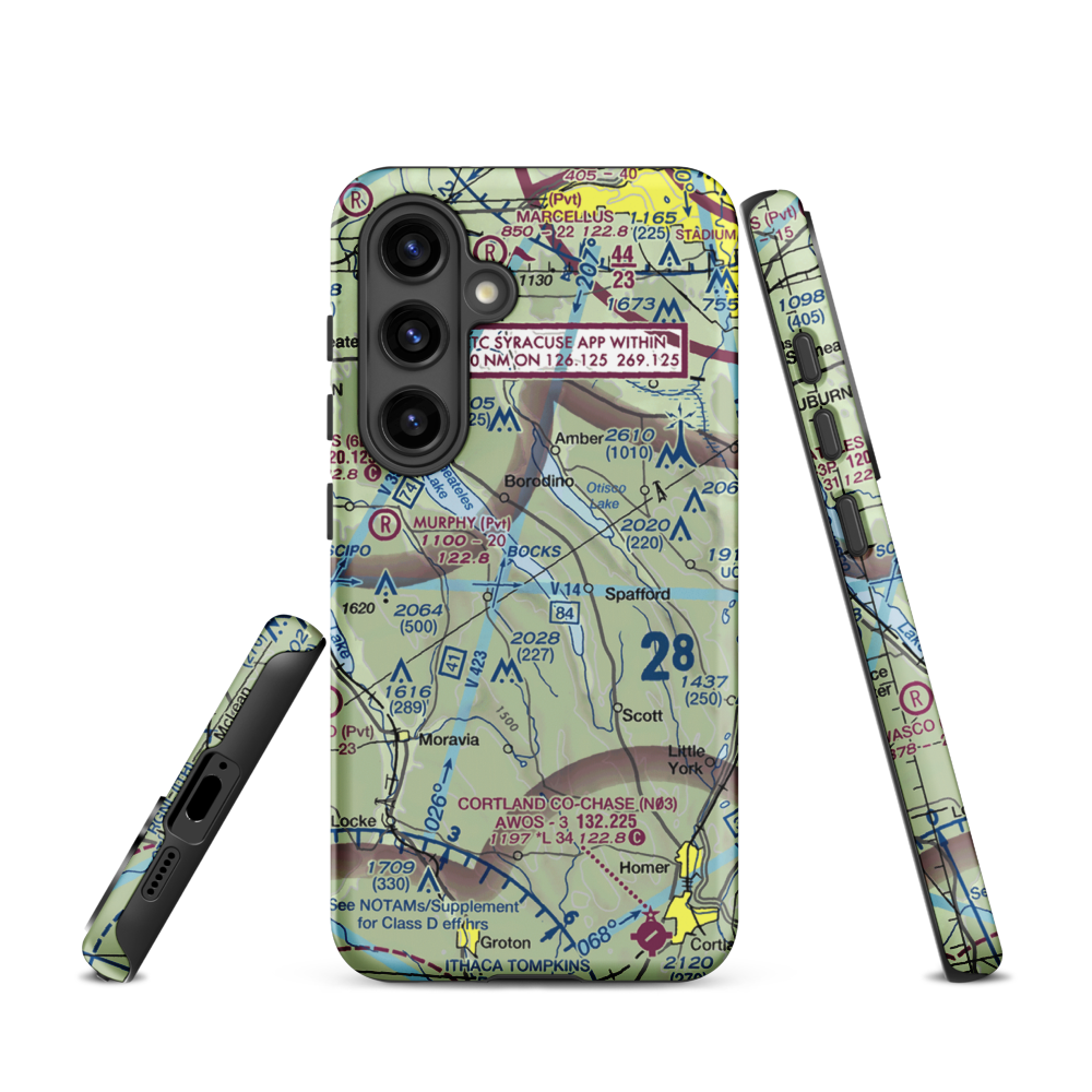 Maus Marineland Seaplane Base (NK0) VFR Sectional Samsung Phone Case Samsung Galaxy S24 model shown