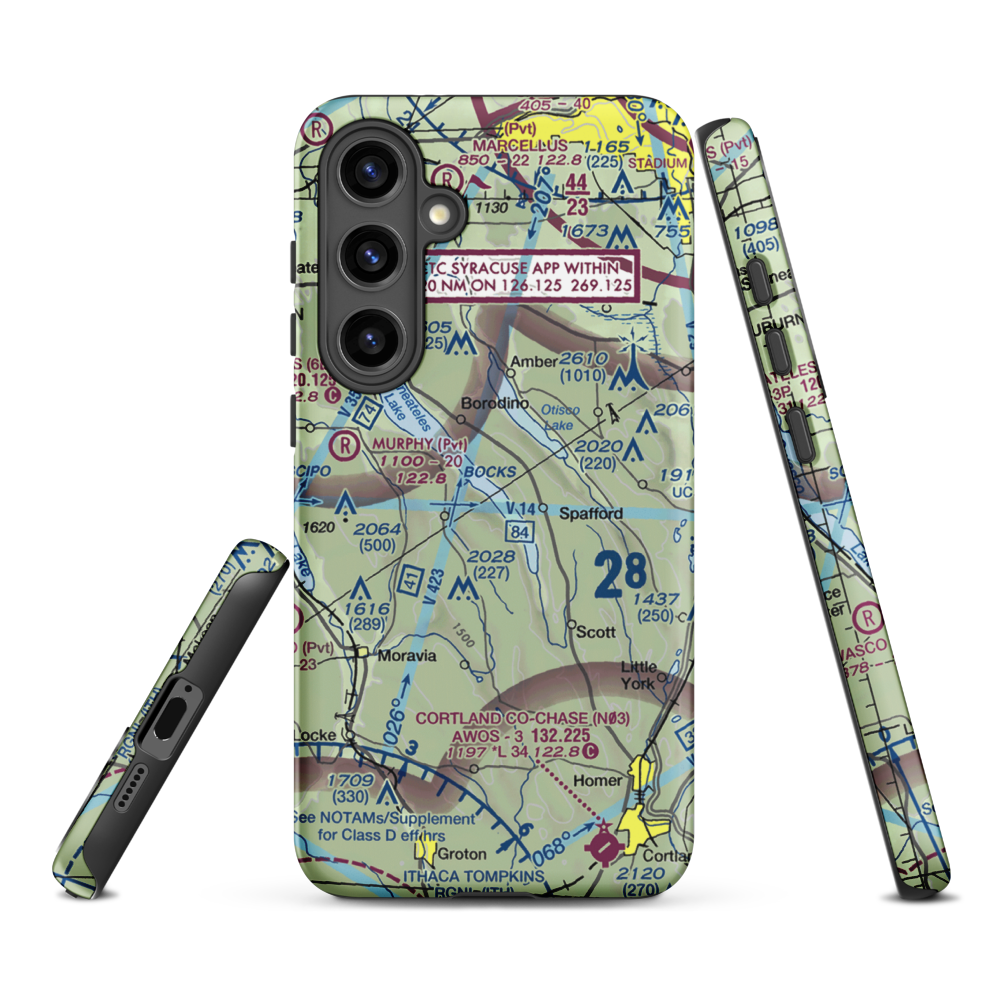Maus Marineland Seaplane Base (NK0) VFR Sectional Samsung Phone Case Samsung Galaxy S24 Plus model shown