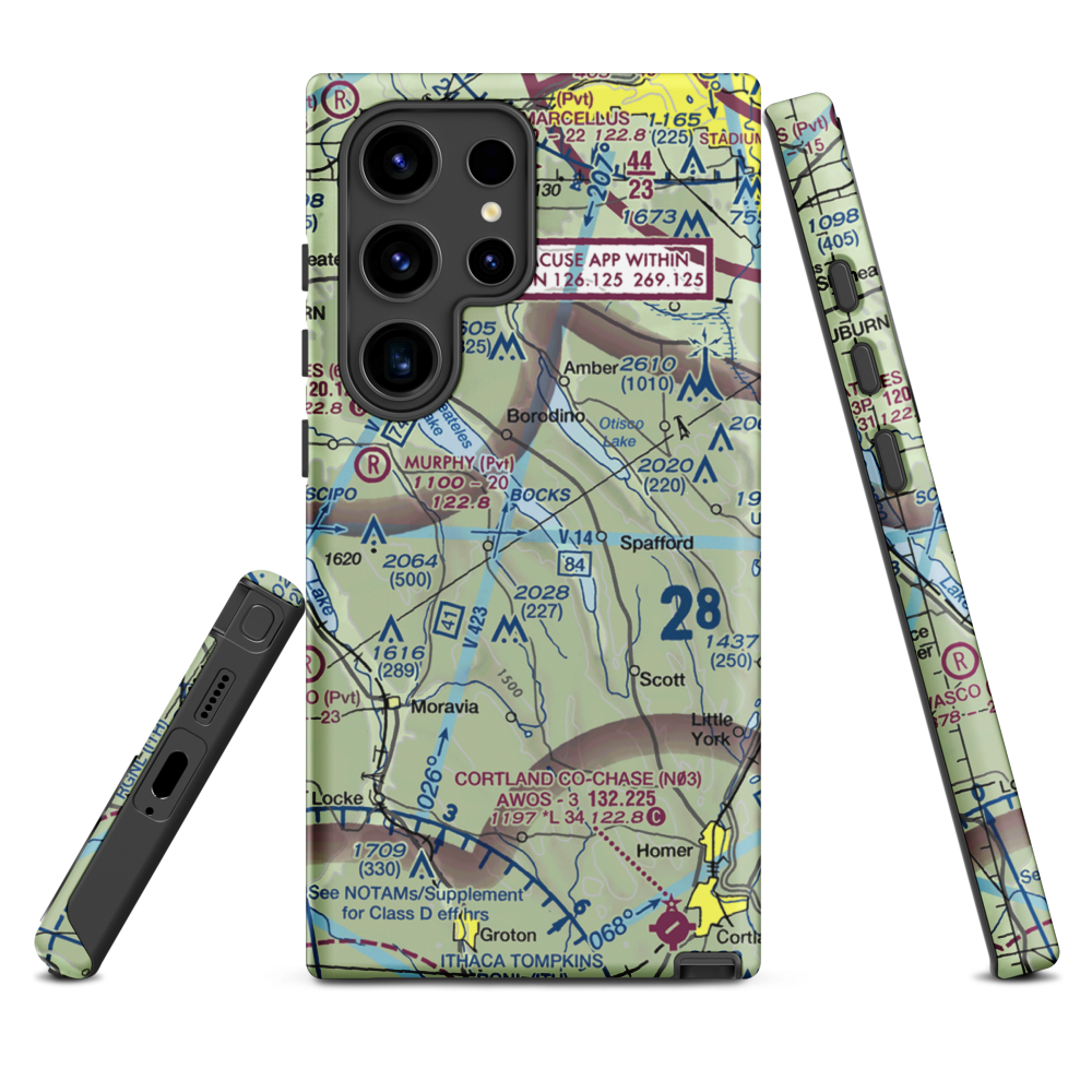 Maus Marineland Seaplane Base (NK0) VFR Sectional Samsung Phone Case Samsung Galaxy S24 Ultra model shown
