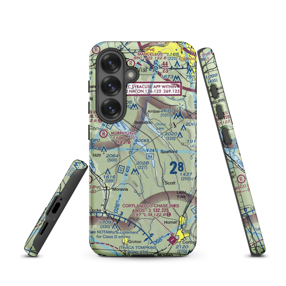 Maus Marineland Seaplane Base (NK0) VFR Sectional Samsung Phone Case Samsung Galaxy S25 model shown