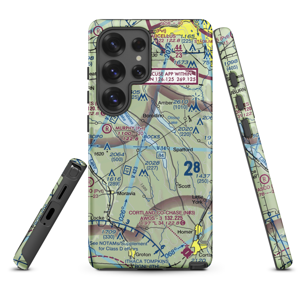Maus Marineland Seaplane Base (NK0) VFR Sectional Samsung Phone Case Samsung Galaxy S25 Ultra model shown