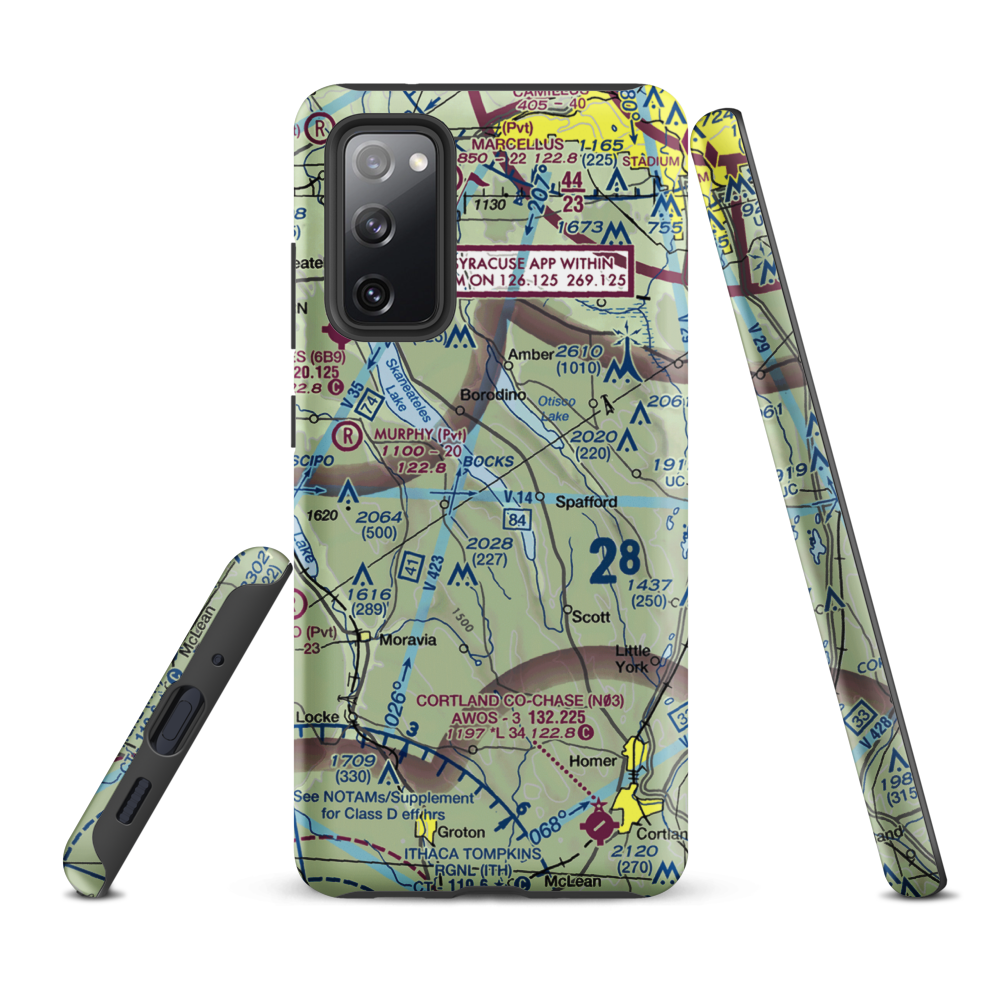 Maus Marineland Seaplane Base (NK0) VFR Sectional Samsung Phone Case Samsung Galaxy S20 FE model shown