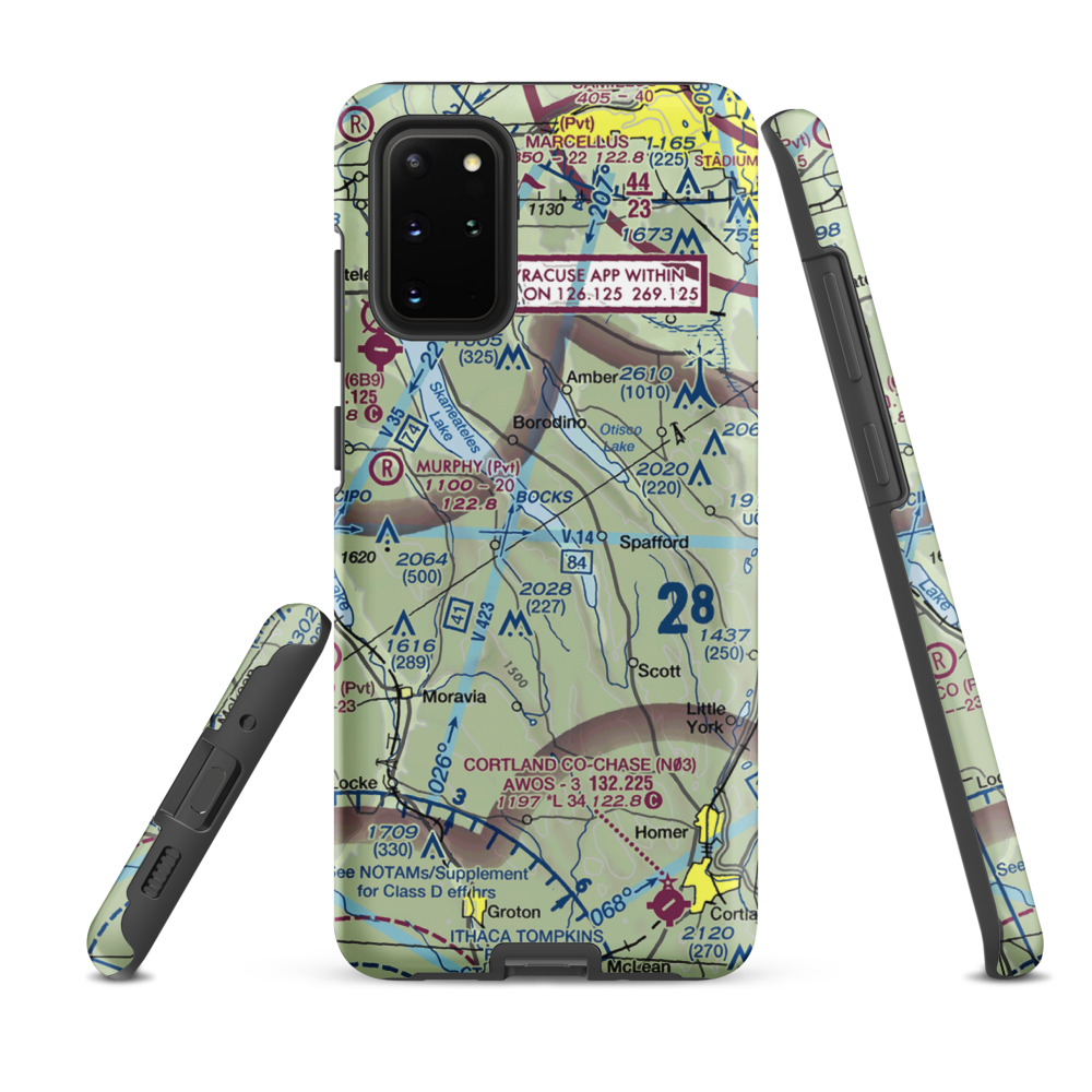 Maus Marineland Seaplane Base (NK0) VFR Sectional Samsung Phone Case Samsung Galaxy S20 Plus model shown