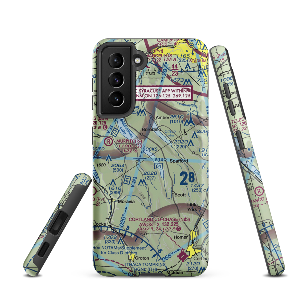 Maus Marineland Seaplane Base (NK0) VFR Sectional Samsung Phone Case Samsung Galaxy S21 model shown