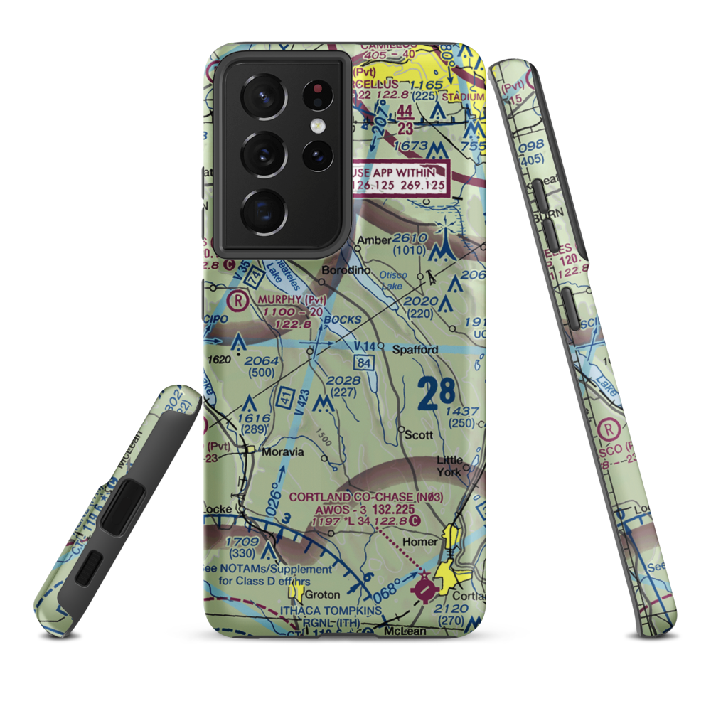 Maus Marineland Seaplane Base (NK0) VFR Sectional Samsung Phone Case Samsung Galaxy S21 Ultra model shown