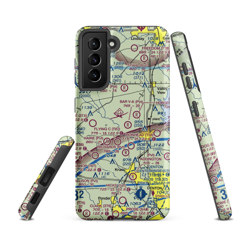 Maxwell Field (TX96) VFR Sectional Samsung Phone Case Samsung Galaxy S21 FE model shown