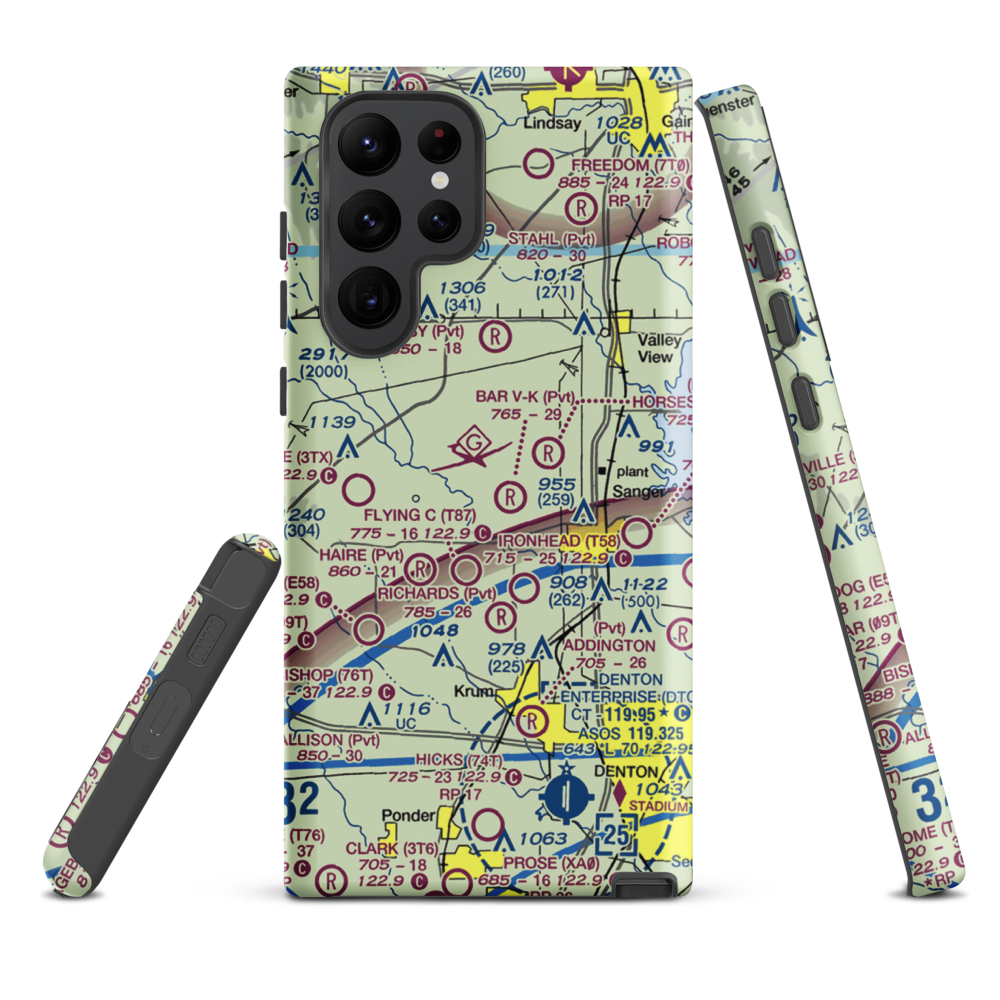 Maxwell Field (TX96) VFR Sectional Samsung Phone Case Samsung Galaxy S22 Ultra model shown