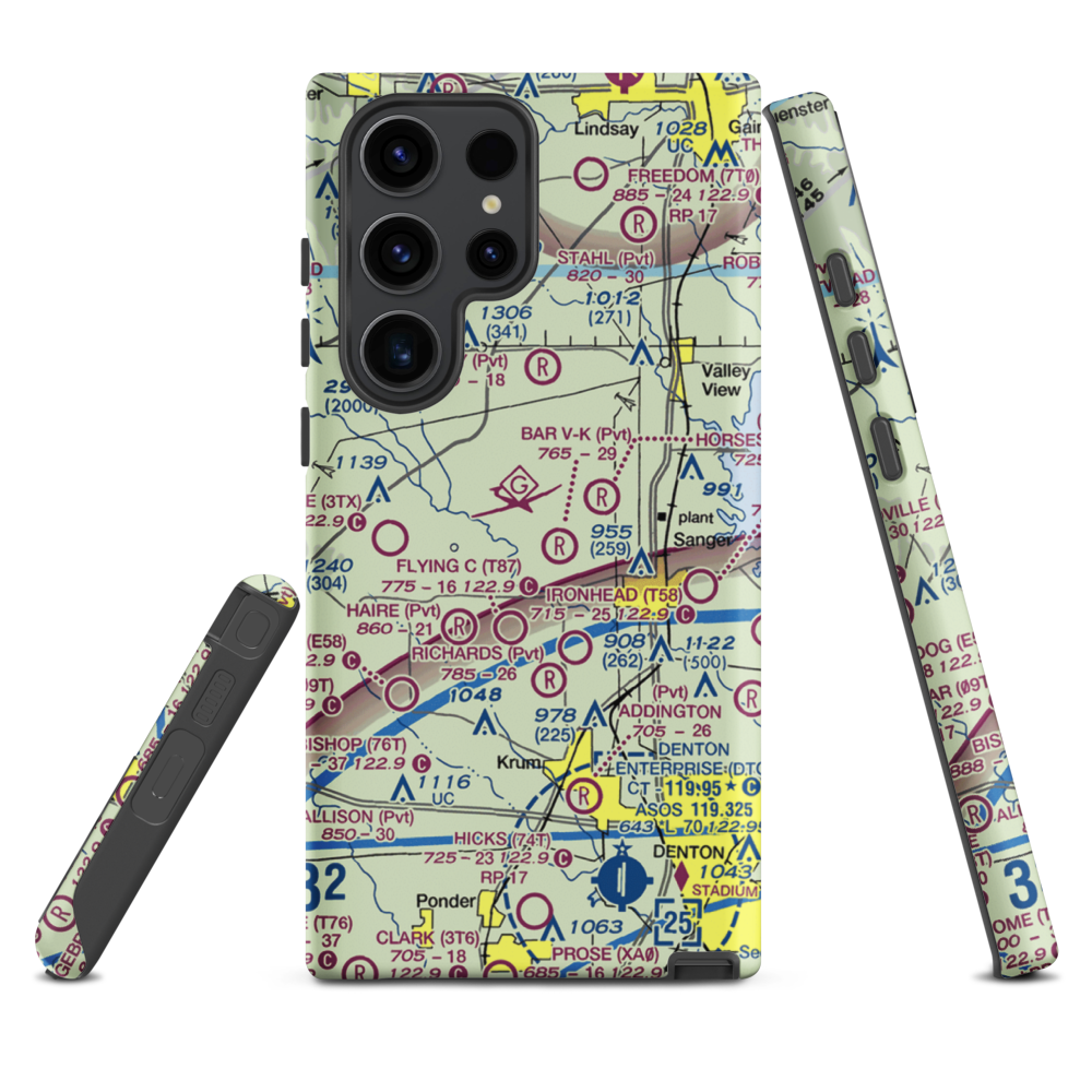 Maxwell Field (TX96) VFR Sectional Samsung Phone Case Samsung Galaxy S23 Ultra model shown