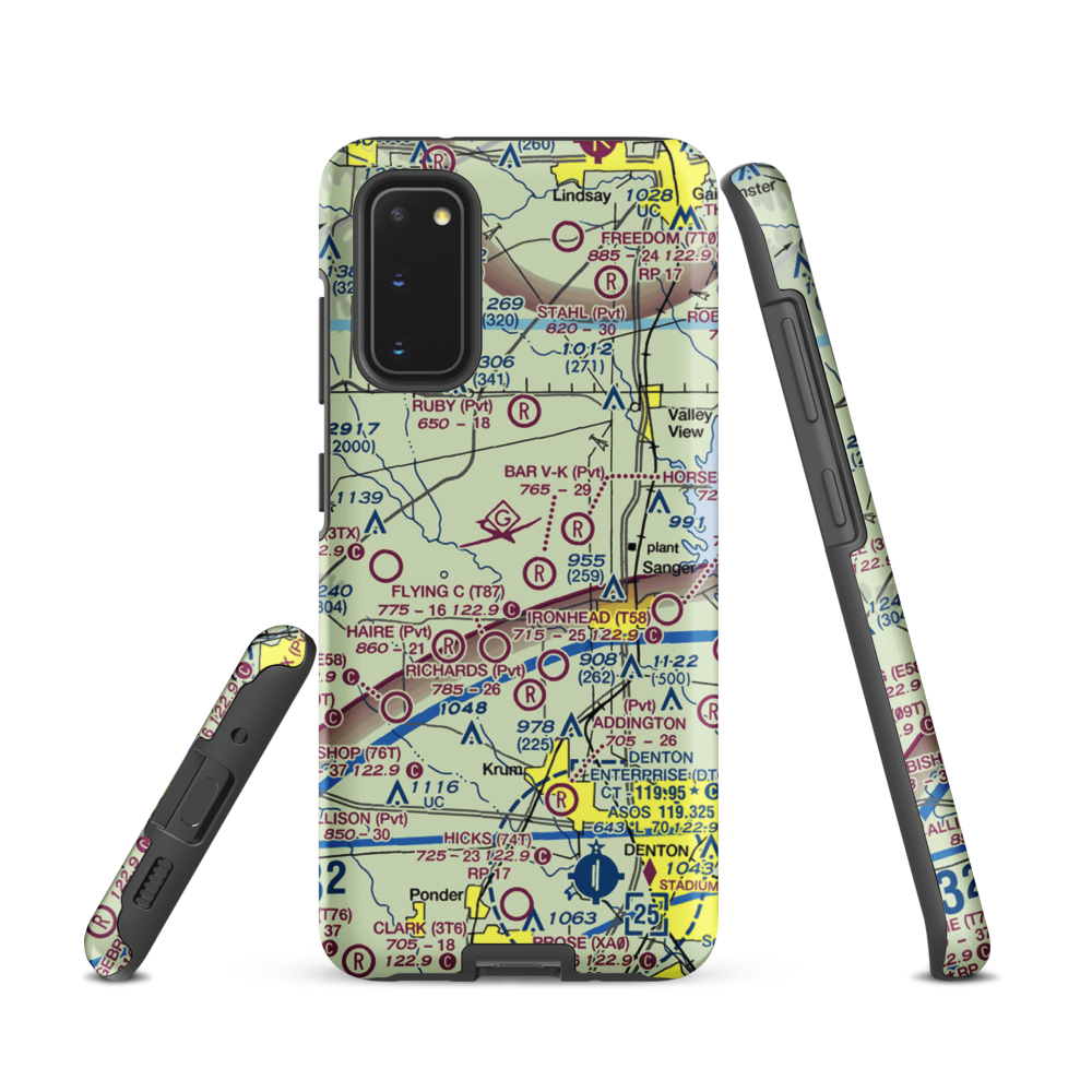 Maxwell Field (TX96) VFR Sectional Samsung Phone Case Samsung Galaxy S20 model shown