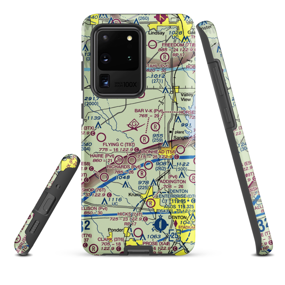 Maxwell Field (TX96) VFR Sectional Samsung Phone Case Samsung Galaxy S20 Ultra model shown