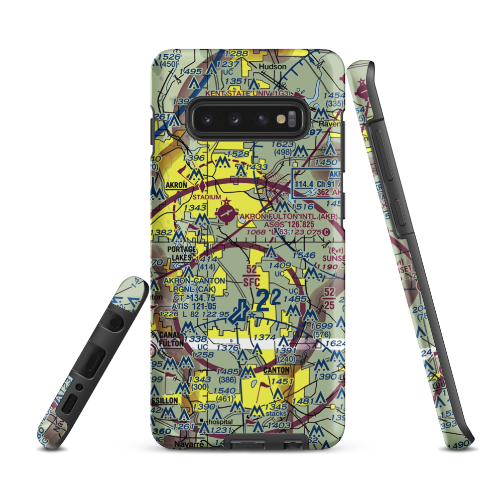 Mayfield Airport (1D4) VFR Sectional Samsung Phone Case Samsung Galaxy S10 Plus model shown