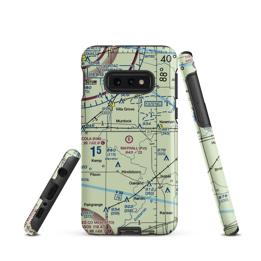 Mayhall Airport (5LL3) VFR Sectional Samsung Phone Case Samsung Galaxy S10 Plus model shown