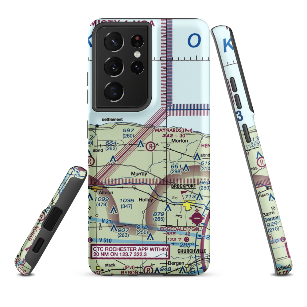 Maynard's Airport (56NY) VFR Sectional Samsung Phone Case Samsung Galaxy S21 Ultra model shown