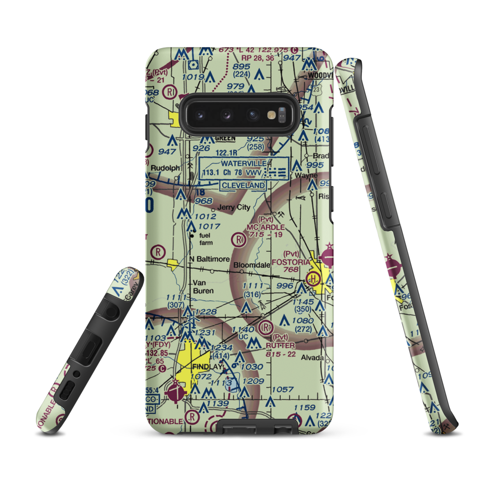 Mc Ardle Airport (OI77) VFR Sectional Samsung Phone Case Samsung Galaxy S10 Plus model shown
