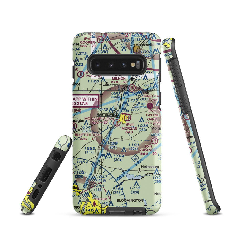 Mc Daniel's Field (90IN) VFR Sectional Samsung Phone Case Samsung Galaxy S10 model shown