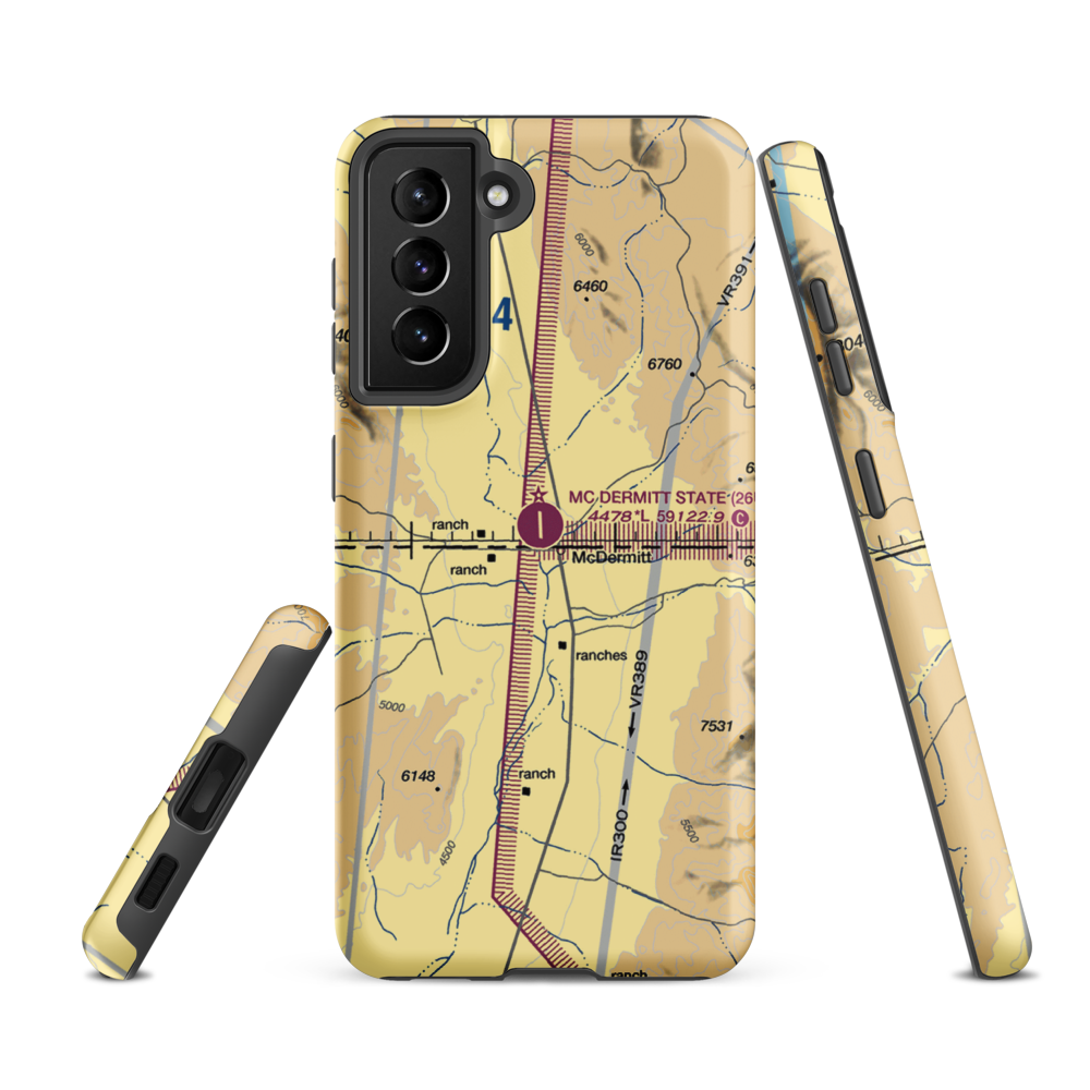 Mc Dermitt State Airport (26U) VFR Sectional Samsung Phone Case Samsung Galaxy S21 Ultra model shown