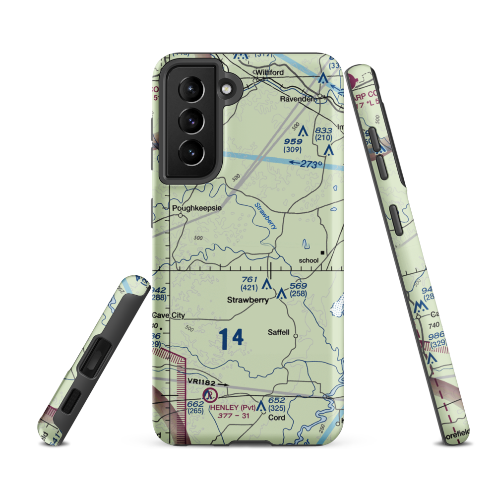 Mc Donald's Airstrip (6AR5) VFR Sectional Samsung Phone Case Samsung Galaxy S21 FE model shown