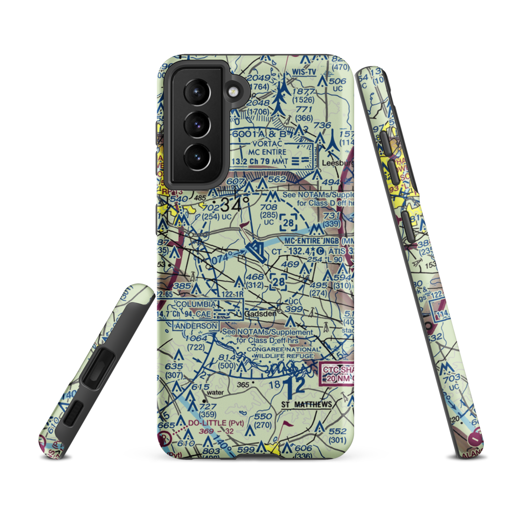 Mc Entire Joint National Guard Base (MMT) VFR Sectional Samsung Phone Case Samsung Galaxy S21 FE model shown